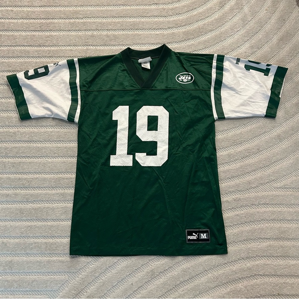 Vintage 90s Puma NFL New York Jets Keyshawn Johnson #19 Football Jersey - M